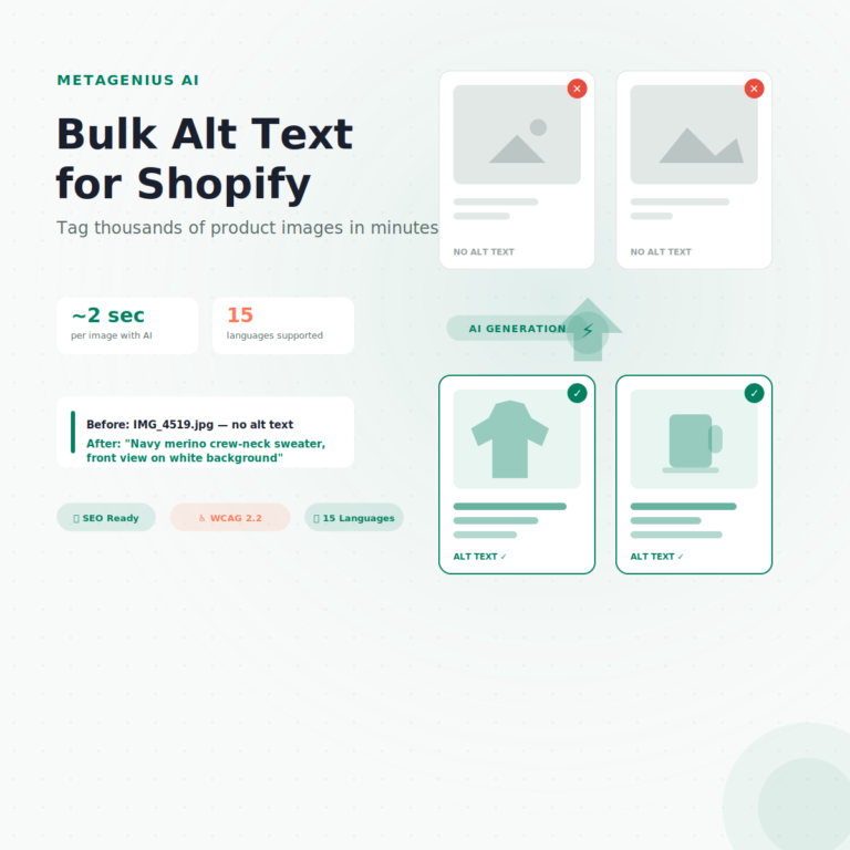 How to Bulk Add Alt Text to Shopify Images