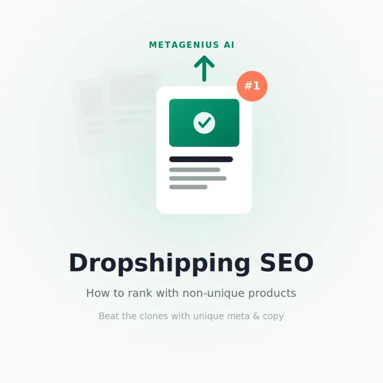 Dropshipping SEO: How to Rank with Non-Unique Products