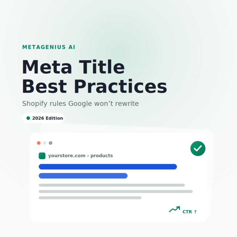 Shopify Meta Title Best Practices for 2026